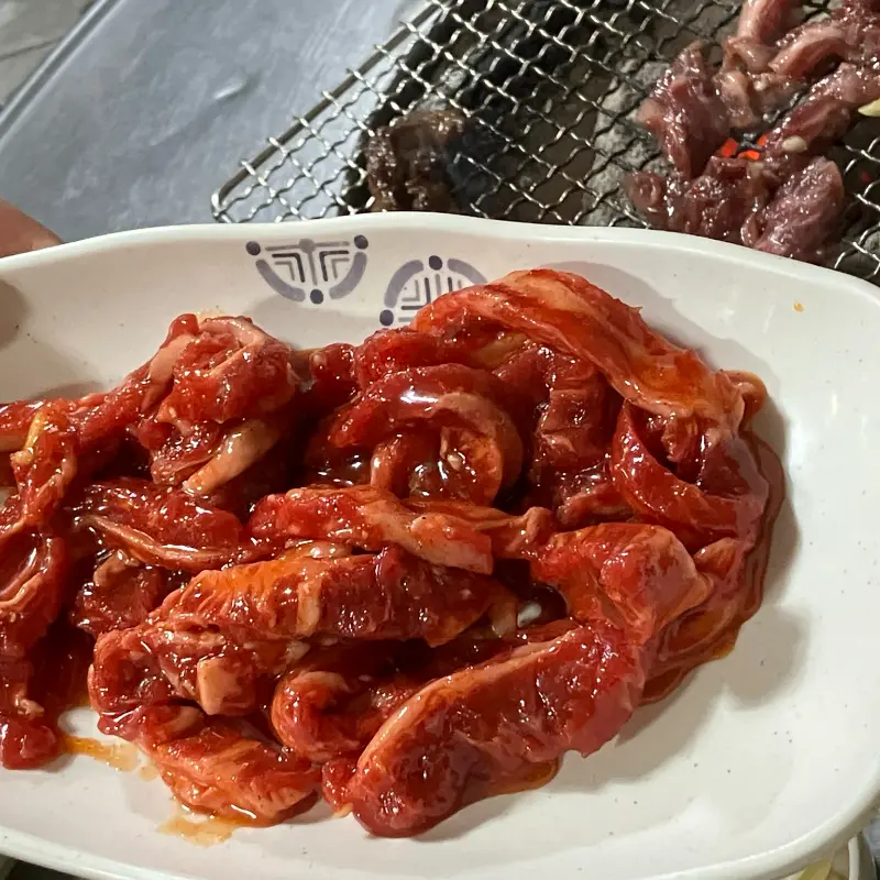 지글지글 익어가는 갈비