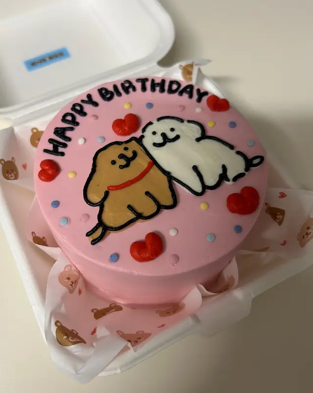 강아지 캐릭터 케이크