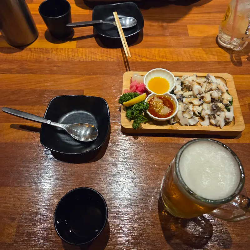 소라회 한 접시