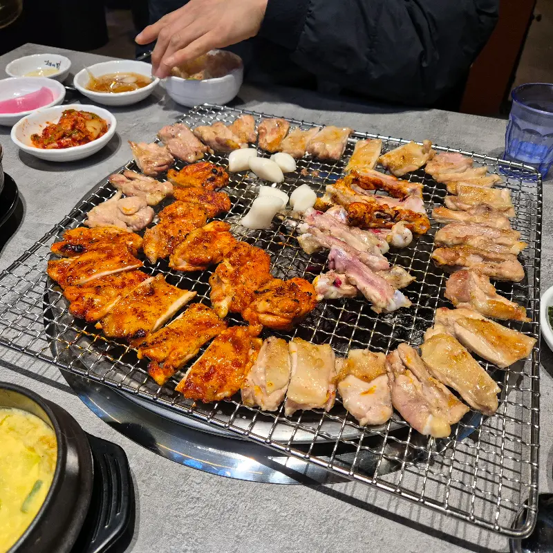 숯불닭갈비 한상차림
