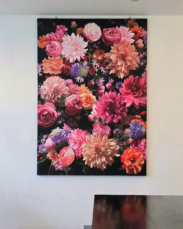 카페 내부 플라워 장식