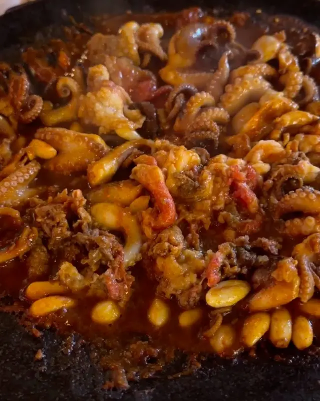 차돌박이를 추가한 쭈꾸미 볶음