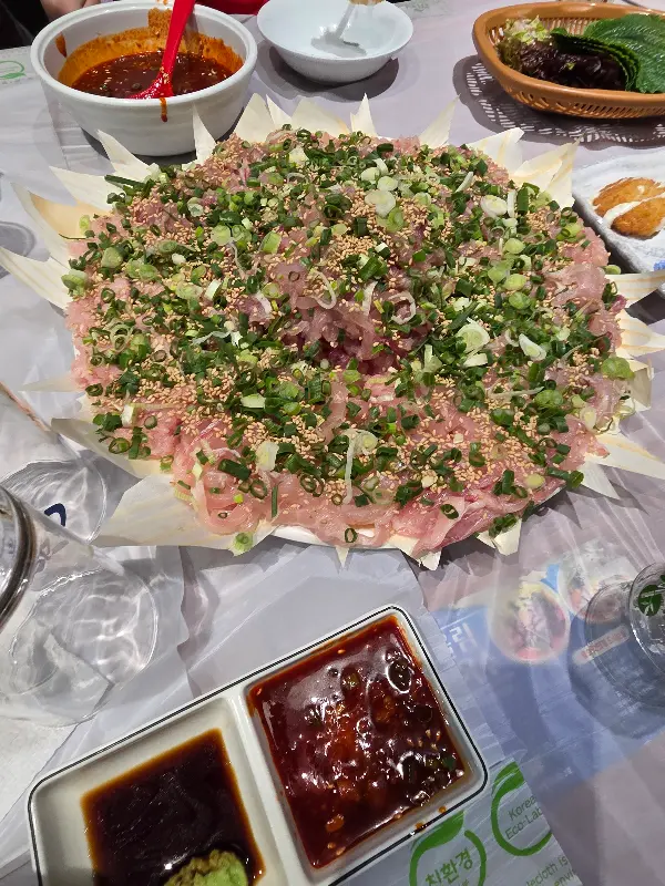 향어회 클로즈업