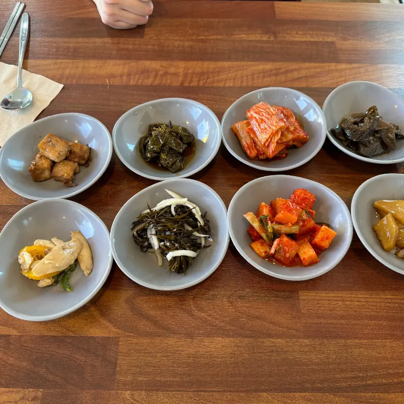 사랑채의 밑반찬 클로즈업