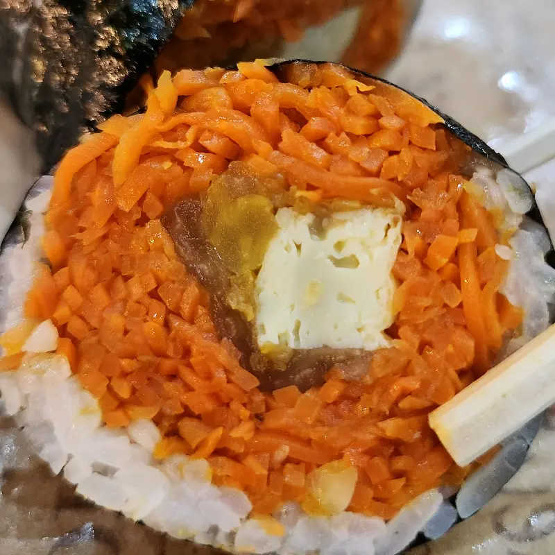 당근 김밥 근접샷