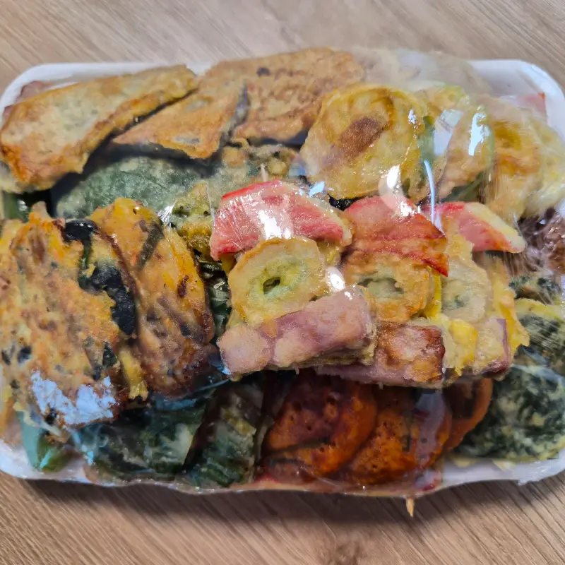 모듬전 포장 모습