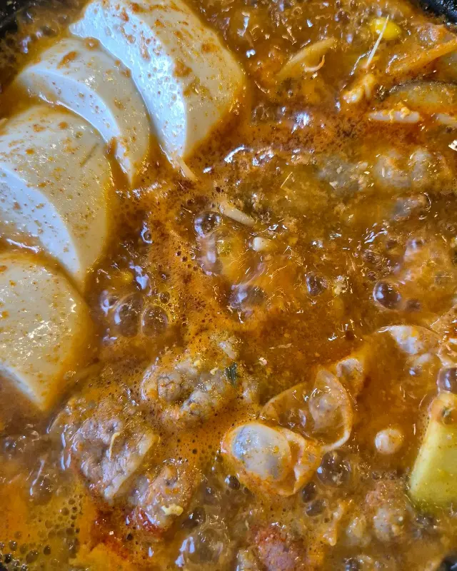 순두부찌개 클로즈업