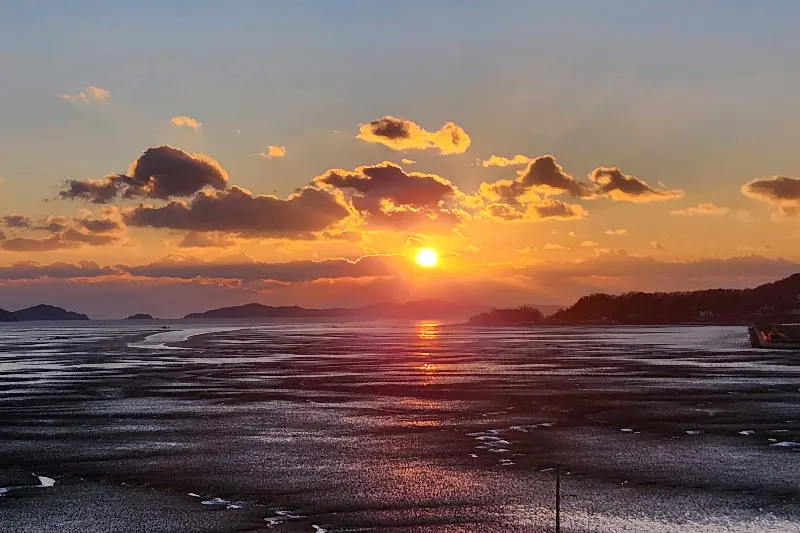 강화도 바다 석양