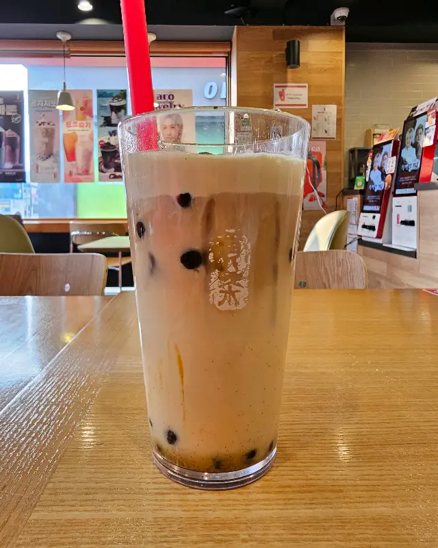 밀크티와 펄의 조화