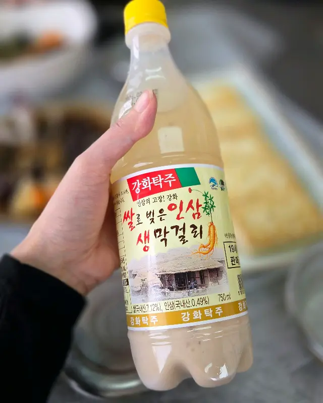 인삼 향이 은은하게 풍기는 막걸리