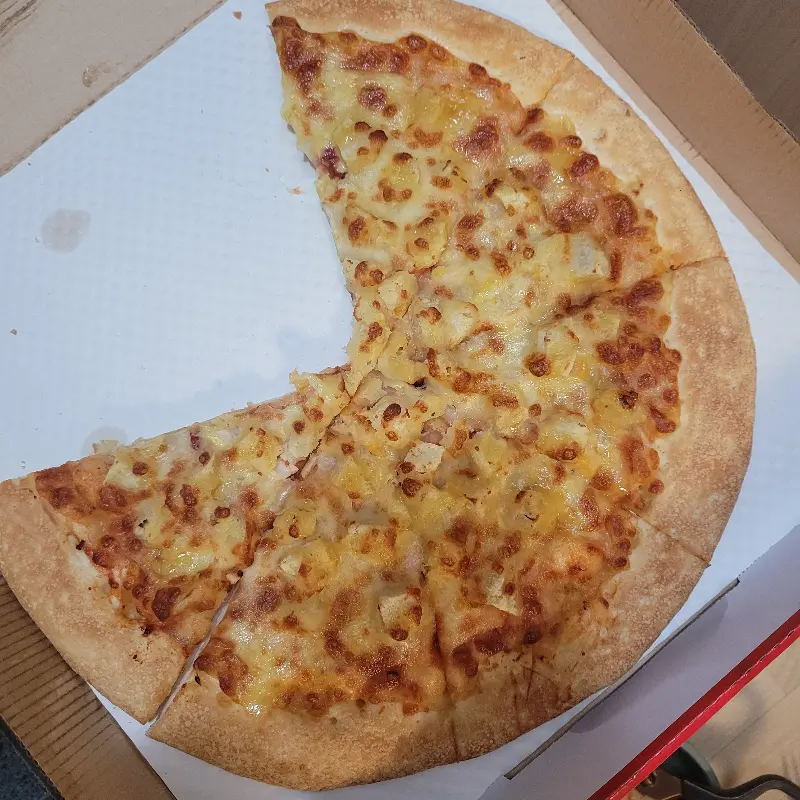 포테이토 피자 단면