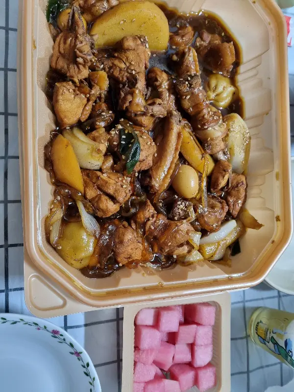 찜닭 포장 용기