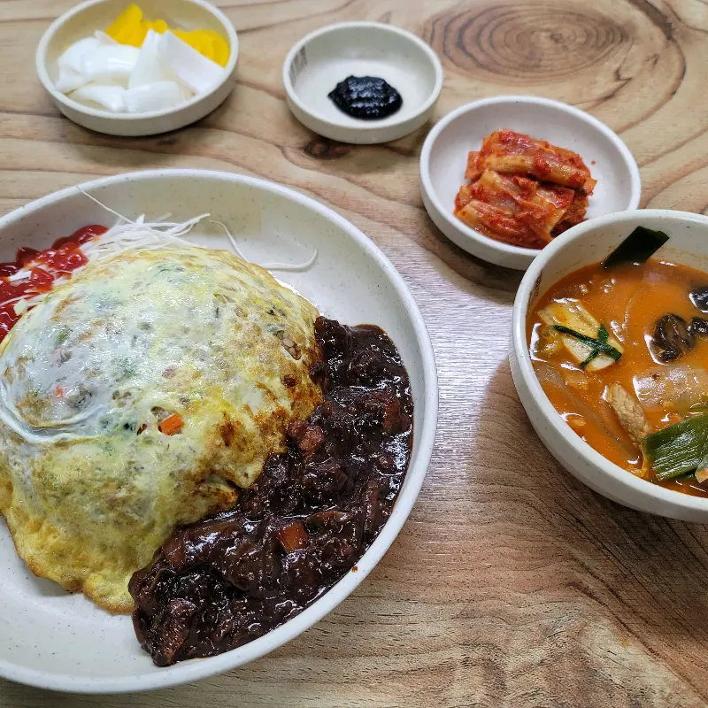 볶음밥과 짬뽕국물