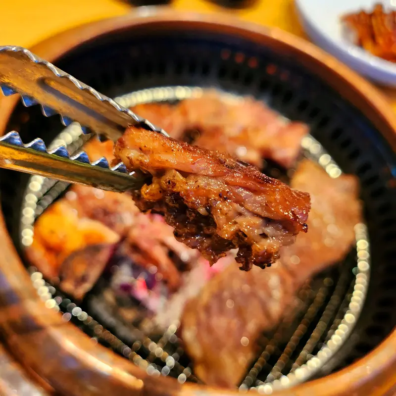 갈비 들어올리는 사진