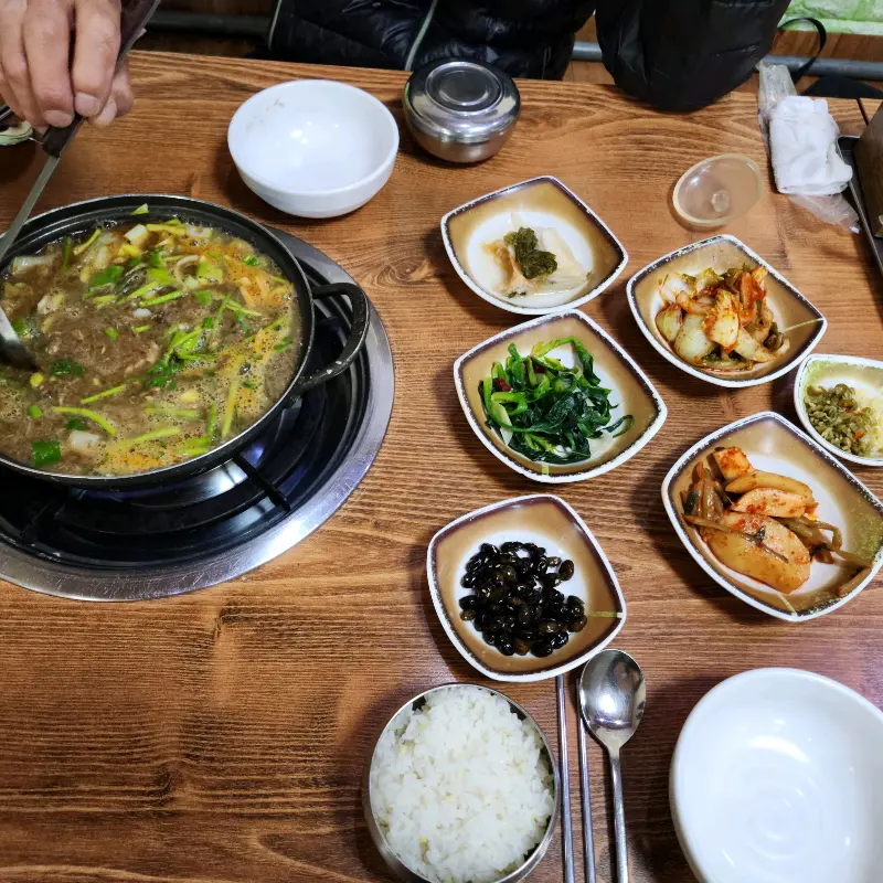 갈추어탕 한 상 차림