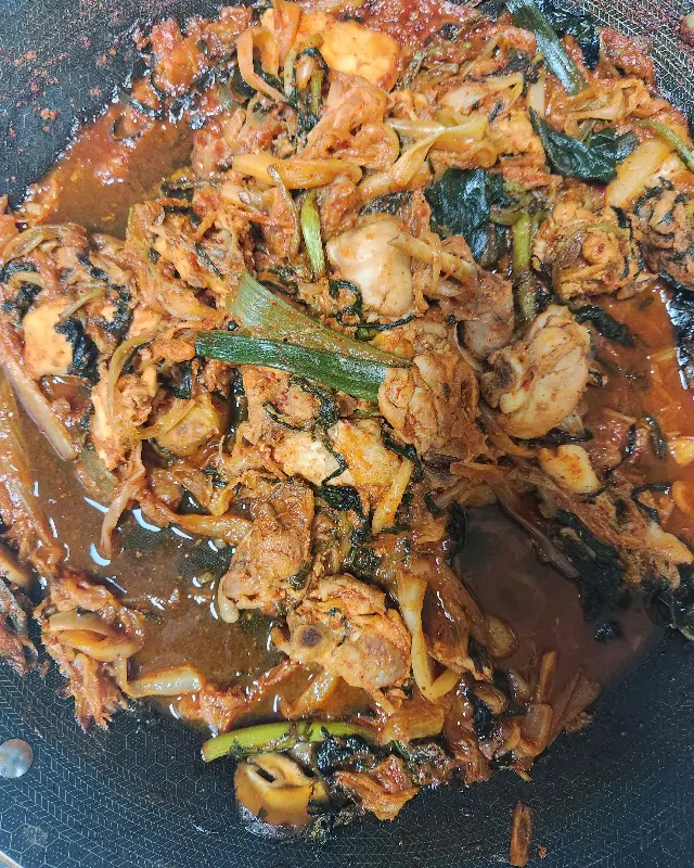 물닭갈비 볶음밥