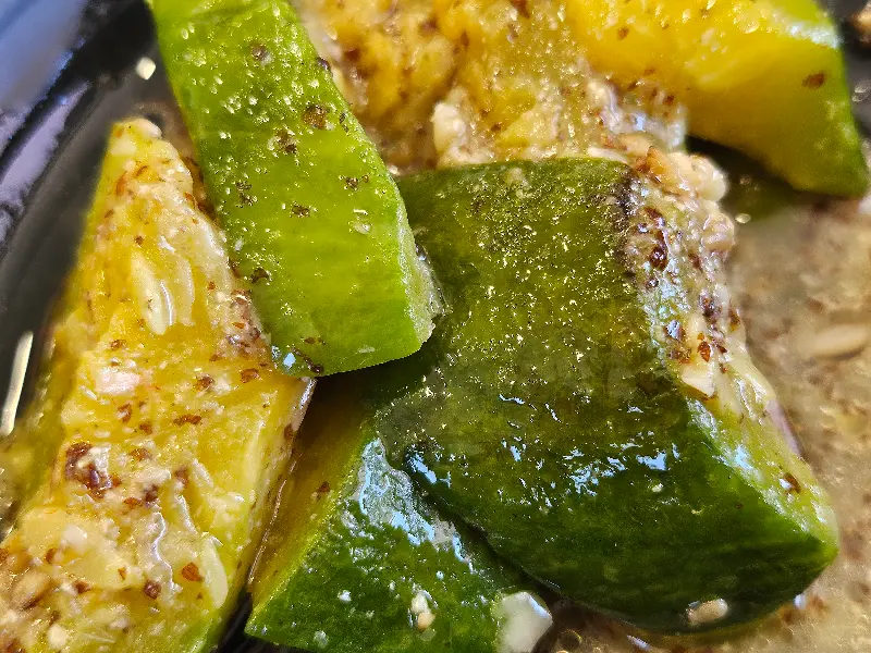 싱싱한 겉절이 김치의 모습