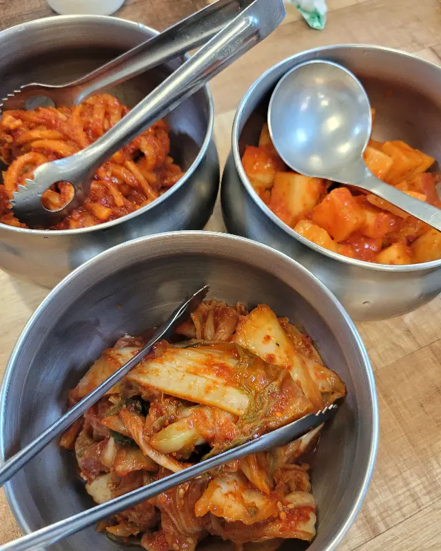 다양한 곁들임 반찬