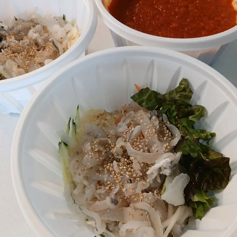 포장 물회의 모습