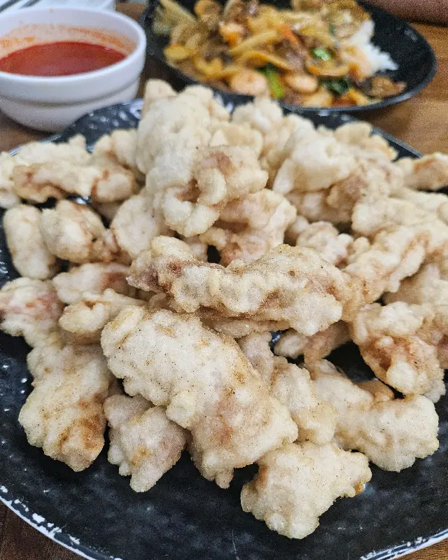 찹쌀탕수육 근접샷