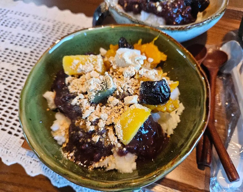 다모 단호박팥빙수