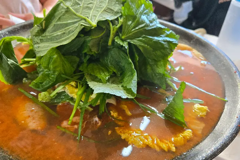 물닭갈비 근접샷