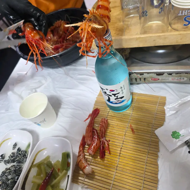 손질된 독도새우