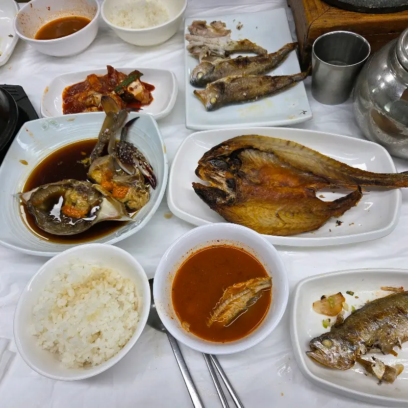 굴비정식 한상차림