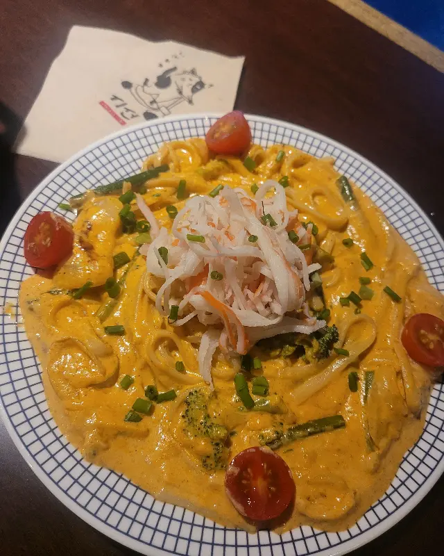 시선 매콤 게살 크림 파스타