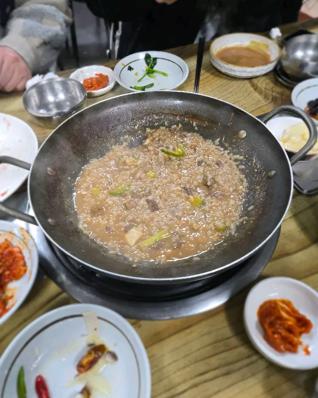 된장 샤브샤브 후 볶음밥