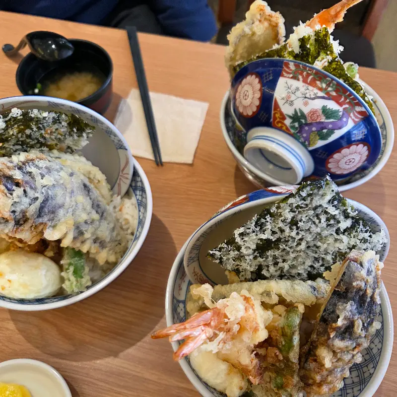 다양한 텐동 메뉴