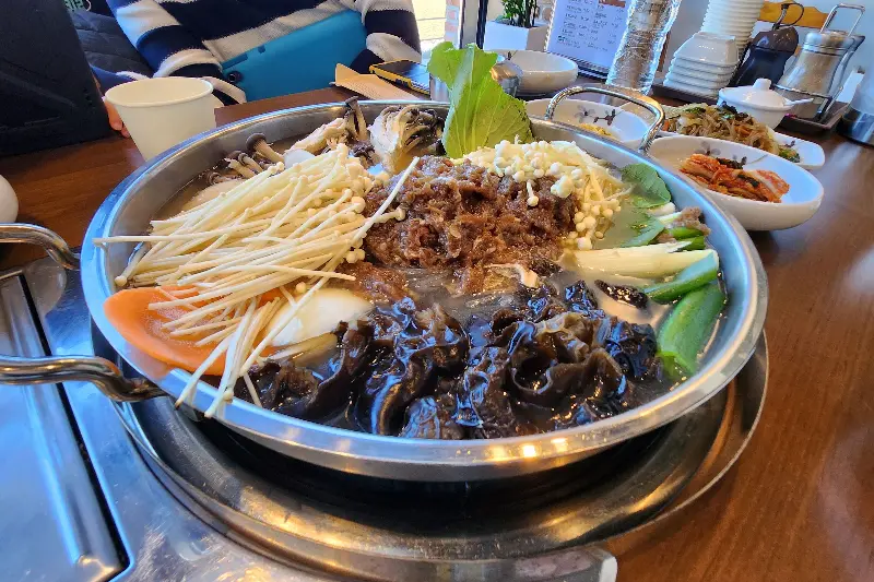 소불고기전골 클로즈업