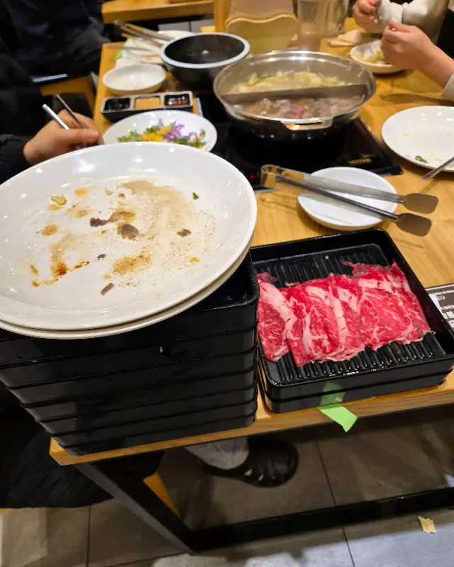 샤브샤브와 고기