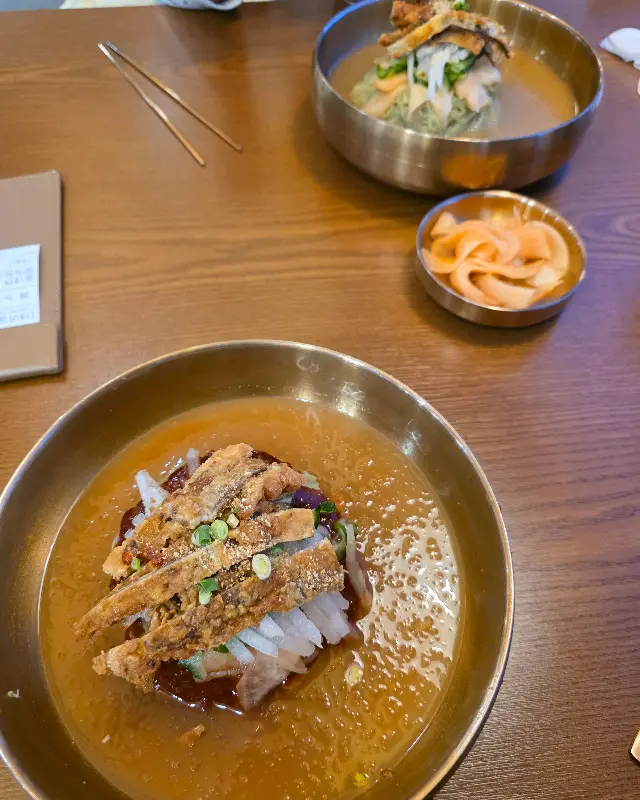 교동면옥의 육전 물비빔면