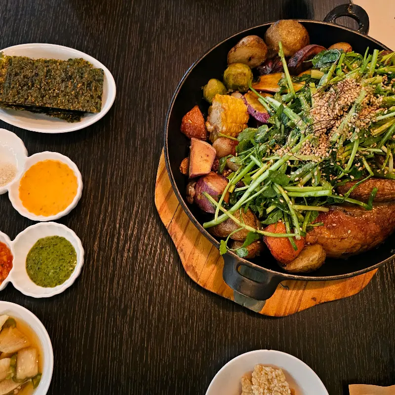 장작구이와 곁들임