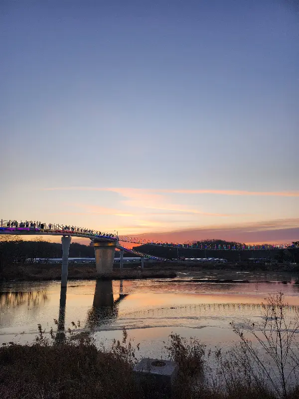 문경의 아름다운 노을