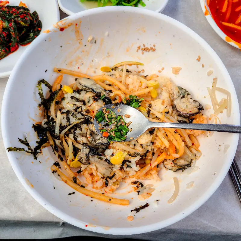 굴밥 비빔밥