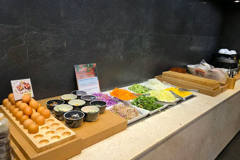 신선한 채소 코너