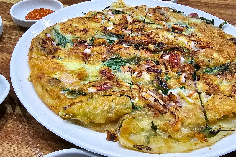 해물이 듬뿍 들어간 파전