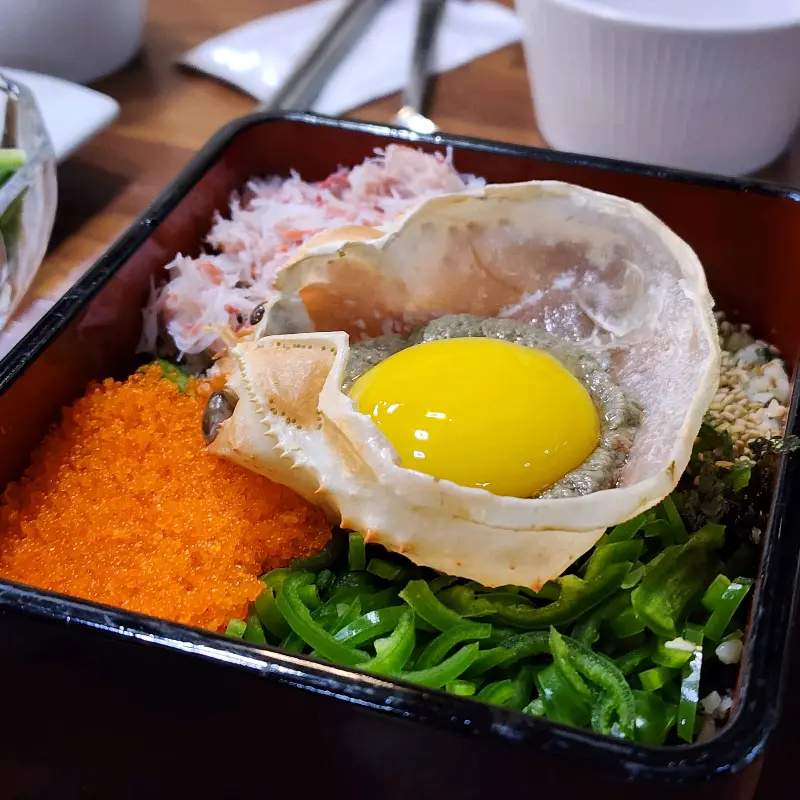 홍게살 비빔밥