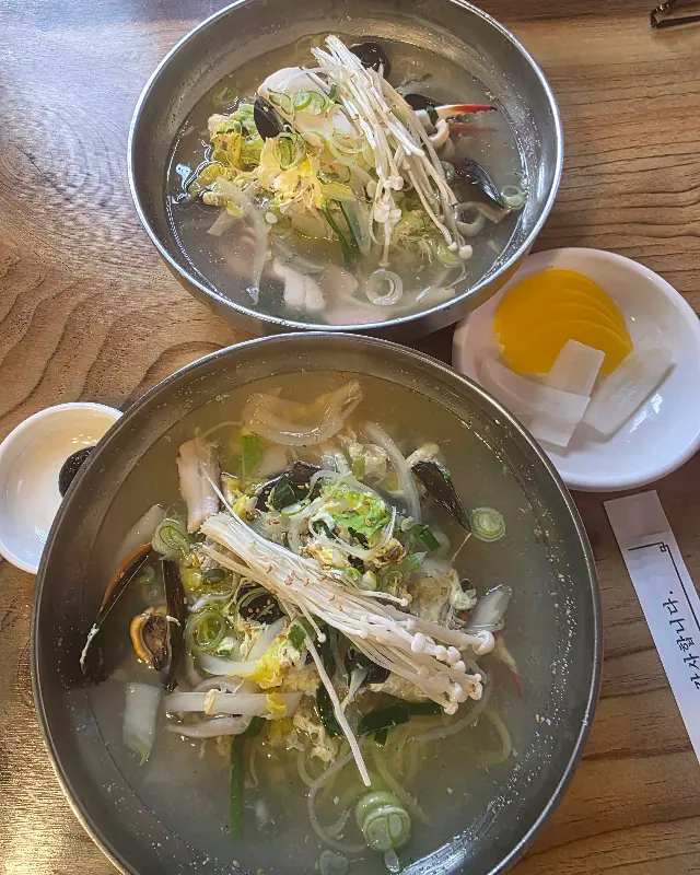 다락원의 백짬뽕 한상차림