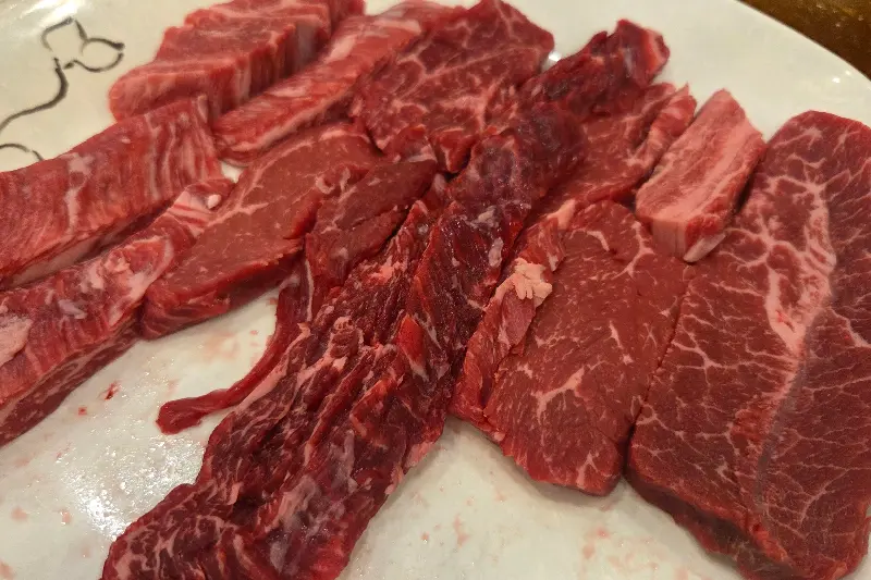 환상적인 마블링의 한우 모듬