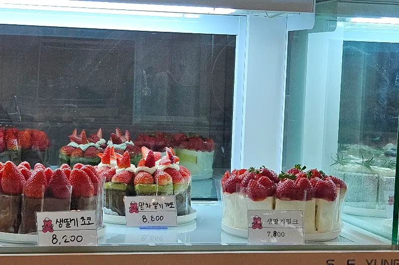딸기 케이크 쇼케이스