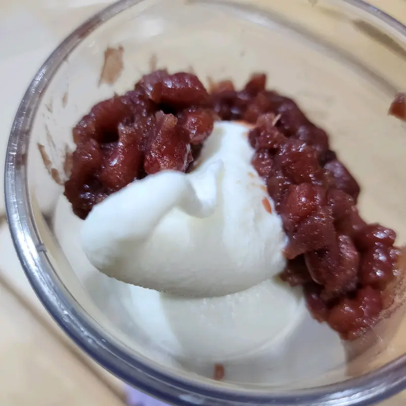 팥 토핑 아이스크림