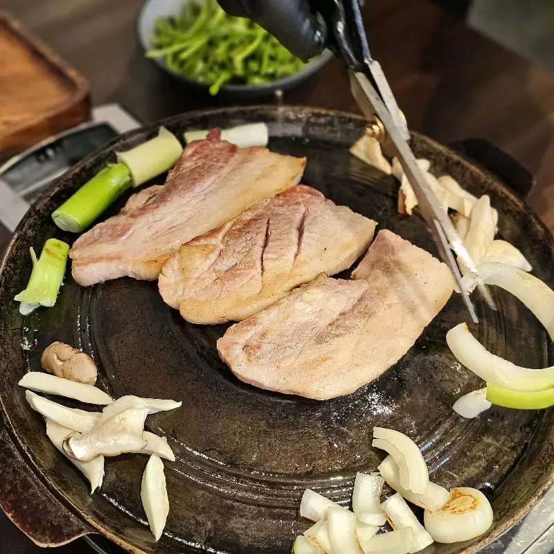 다 익은 삼겹살