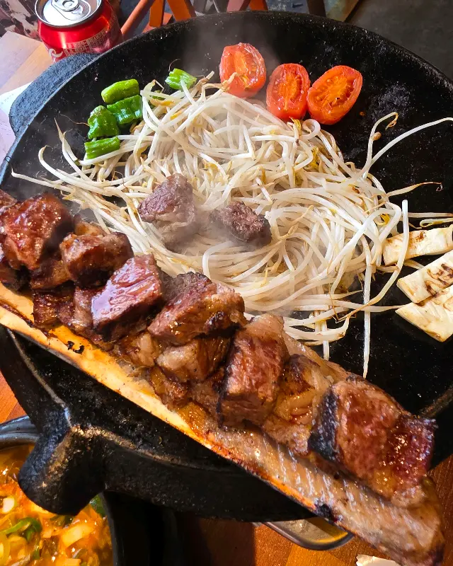 환상적인 우대갈비 한 상 차림