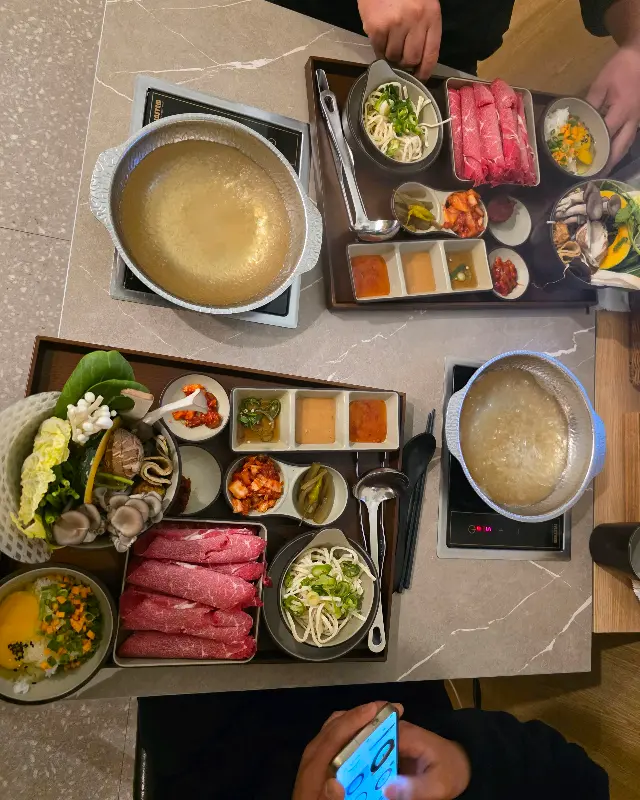 샤브샤브 풀 세팅