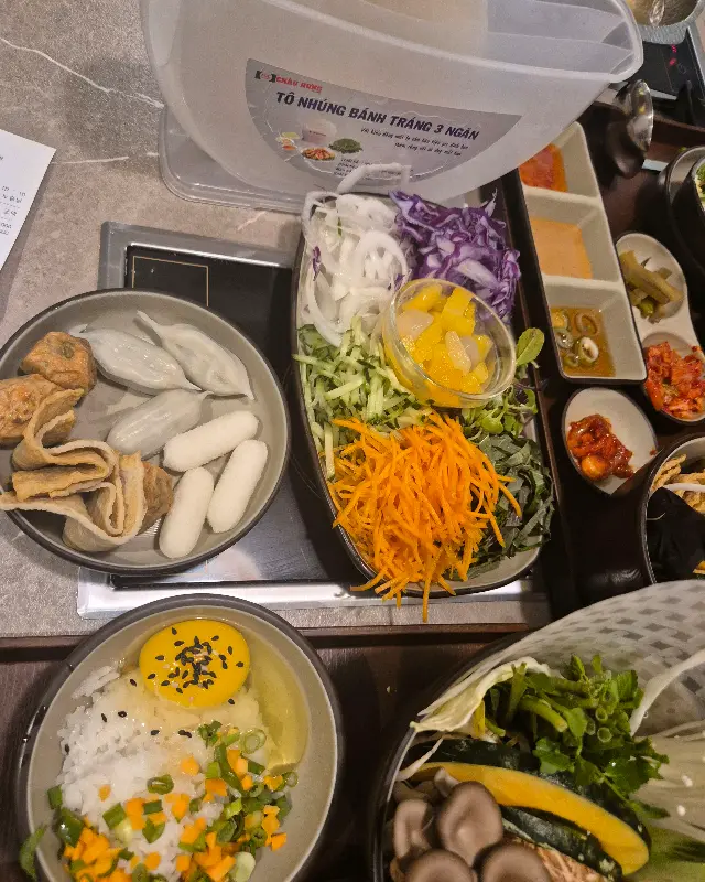 샤브샤브 재료 모음