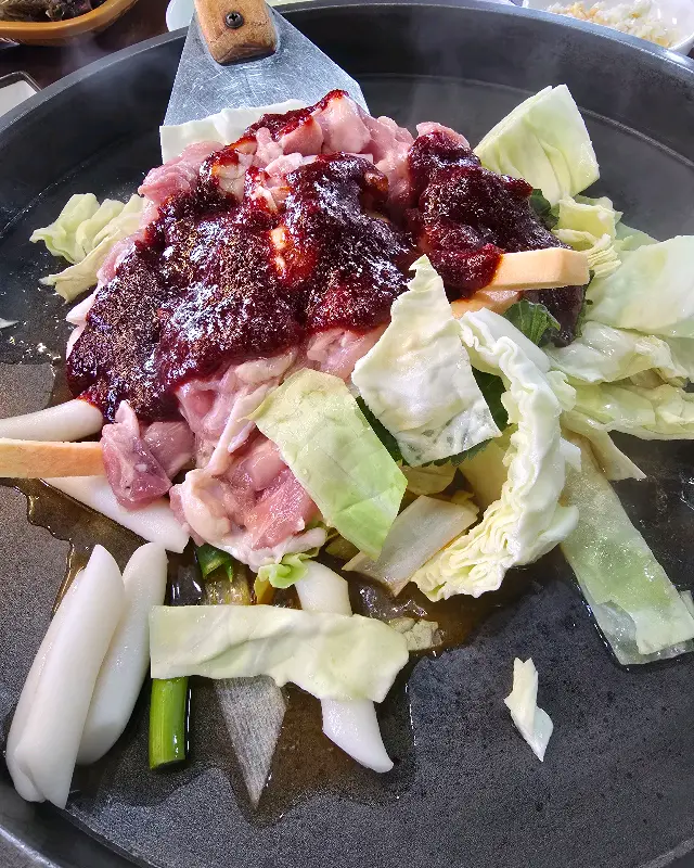 닭갈비 준비 과정