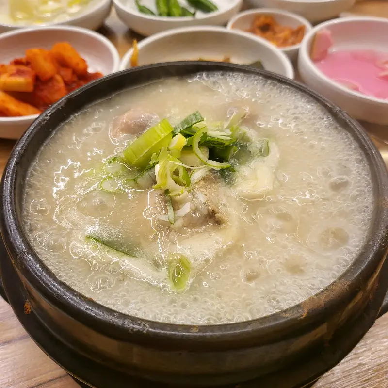 뽀얀 국물이 인상적인 삼계탕